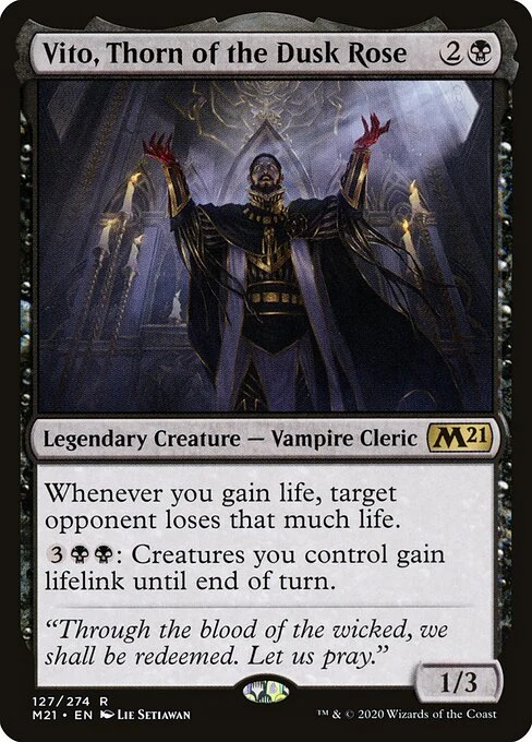 Vito, Thorn of the Dusk Rose — M21 #127. foil copy listed.