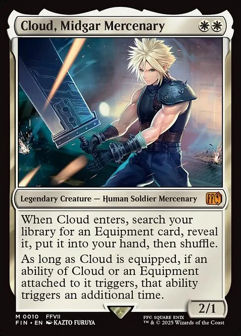 Cloud, Midgar Mercenary — FIN #10. nonfoil copy listed.