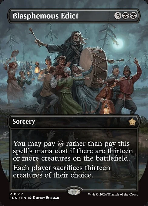 Blasphemous Edict — FDN #317. foil copy listed.