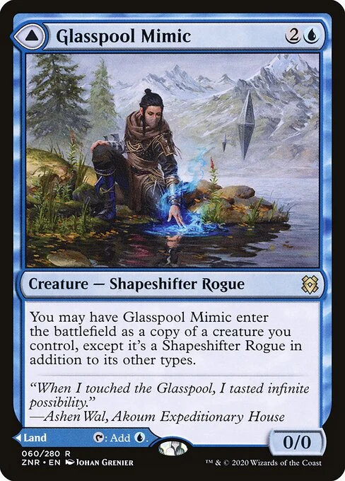 Glasspool Mimic // Glasspool Shore — ZNR #60. nonfoil copy listed.