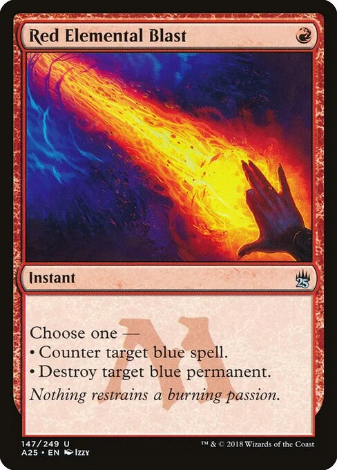 Red Elemental Blast — A25 #147. nonfoil copy listed.