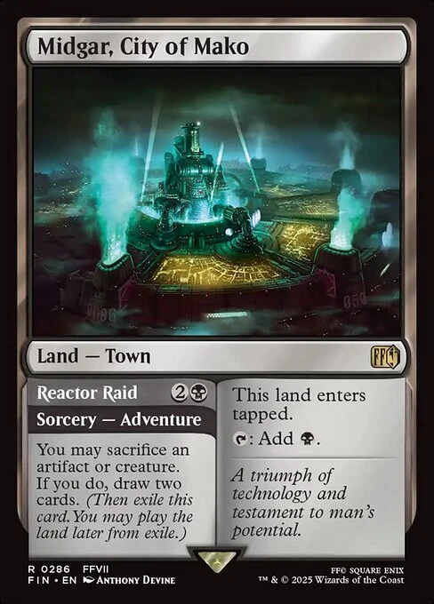 Midgar, City of Mako // Reactor Raid — FIN #286. foil copy listed.
