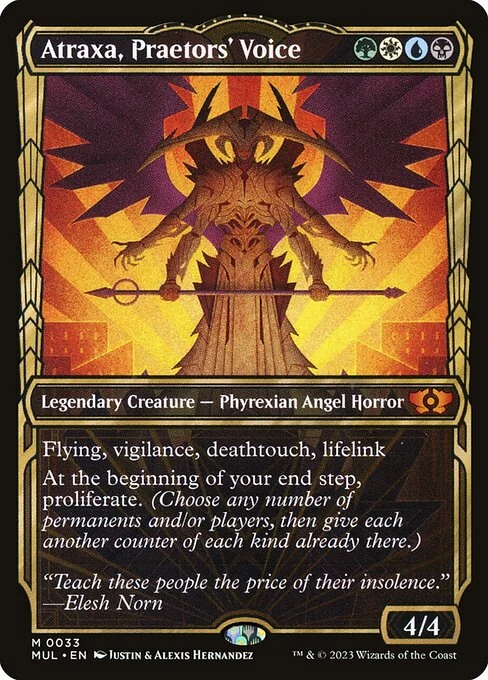 Atraxa, Praetors' Voice — MUL #33. nonfoil copy listed.