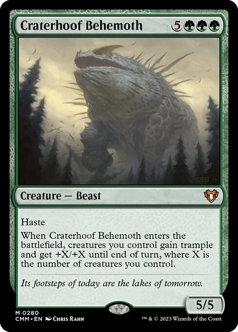 Craterhoof Behemoth — CMM #280. nonfoil copy listed.